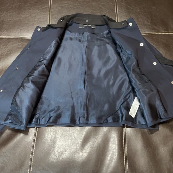 Navy With Embroidered Detachable Collar Blazer - Picture 11 of 16